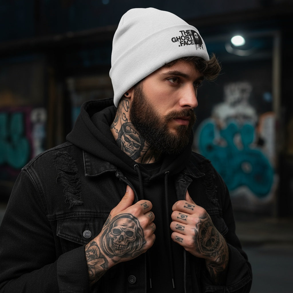 The Ghost Face Cuffed Beanie