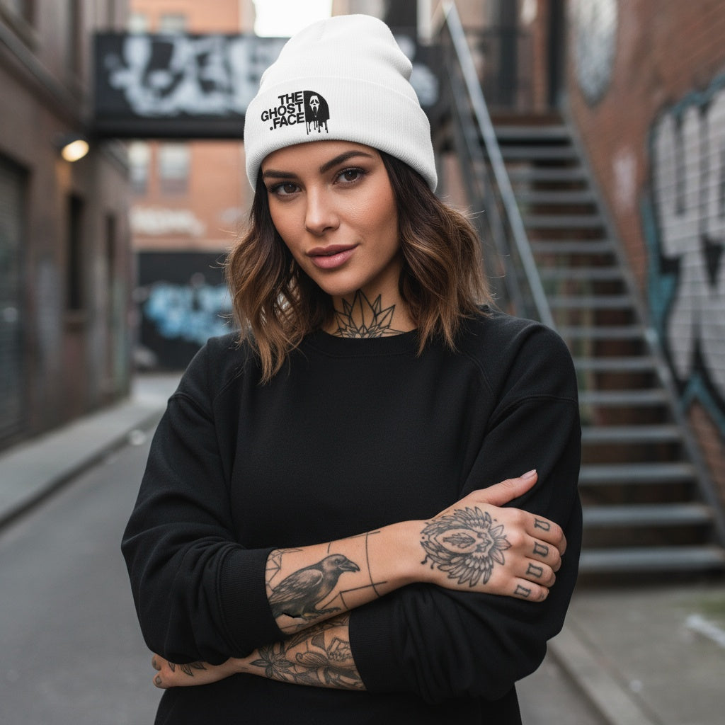 The Ghost Face Cuffed Beanie